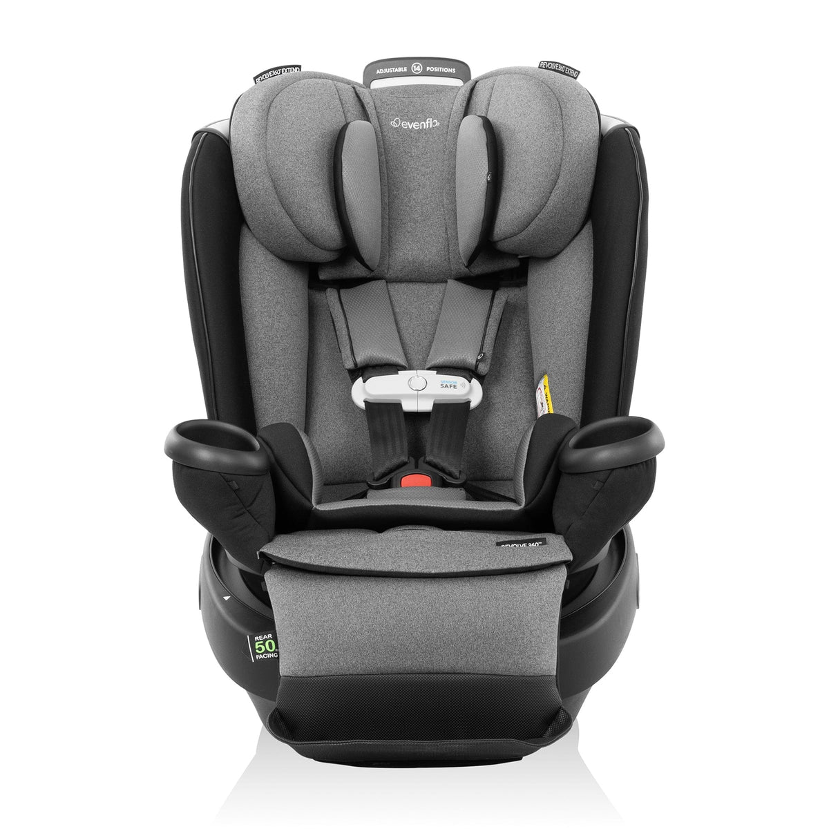 Evenflo GOLD Revolve360 Extend All-in-One Rotating Convertible Car Seat with SensorSafe - Moonstone
