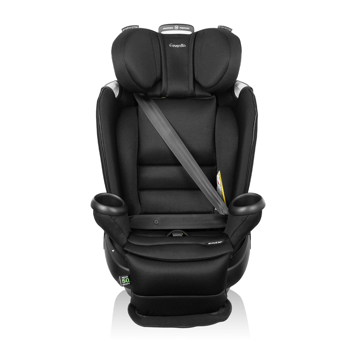 Evenflo GOLD Revolve360 Extend All-in-One Rotating Convertible Car Seat with SensorSafe - Onyx