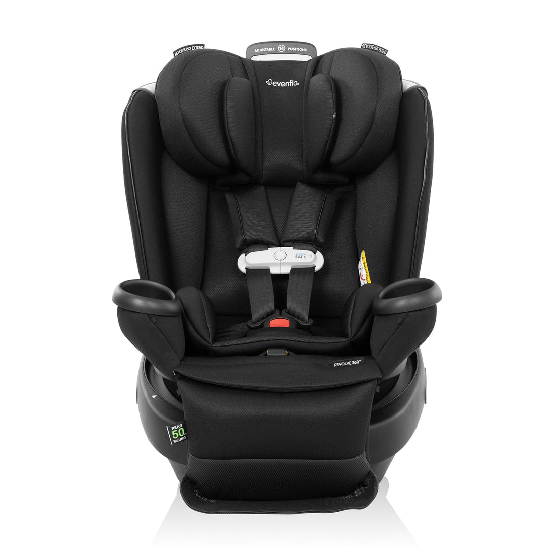 Evenflo GOLD Revolve360 Extend All-in-One Rotating Convertible Car Seat with SensorSafe - Onyx