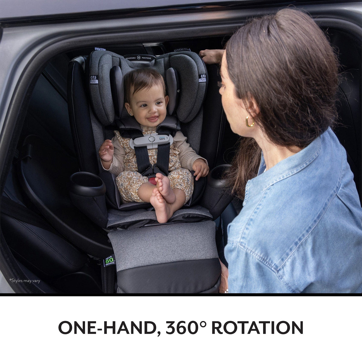 Evenflo GOLD Revolve360 Extend All-in-One Rotating Convertible Car Seat with SensorSafe - Sapphire