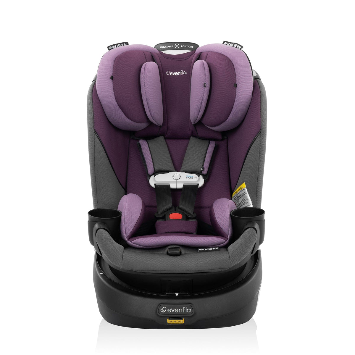 Evenflo GOLD Revolve360 Slim 2-in-1 Rotating Convertible Car Seat with SensorSafe - Amethyst