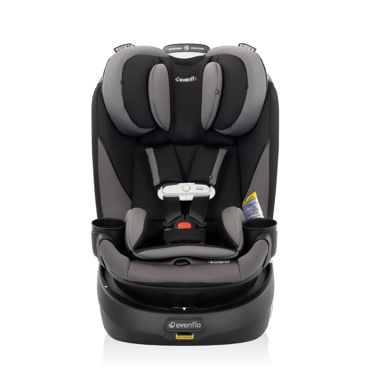 Evenflo GOLD Revolve360 Slim 2-in-1 Rotating Convertible Car Seat with SensorSafe - Obsidian