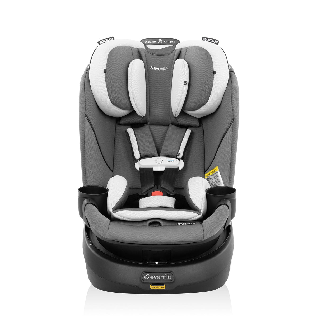 Evenflo GOLD Revolve360 Slim 2-in-1 Rotating Convertible Car Seat with SensorSafe - Pearl