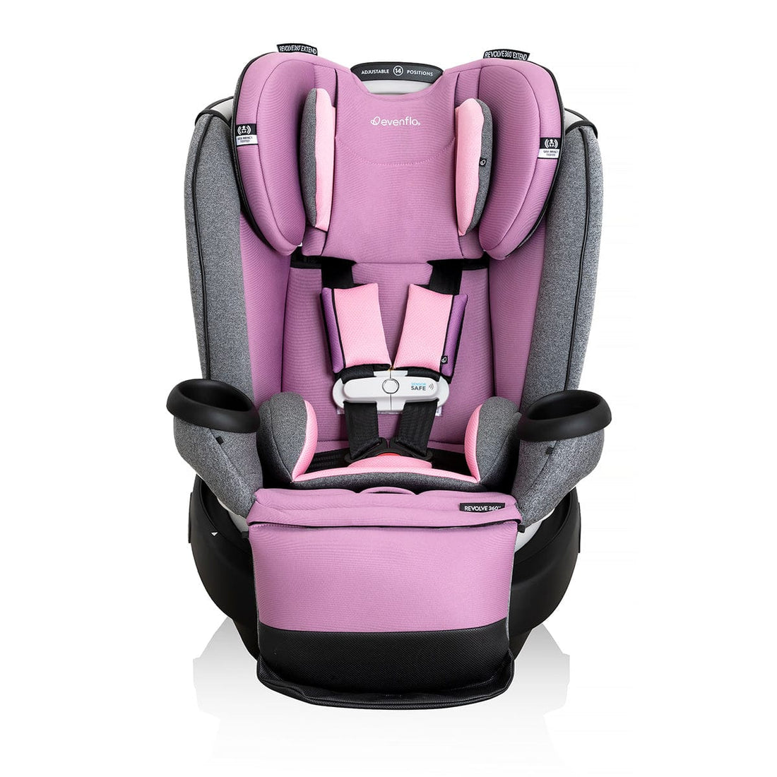 Evenflo GOLD SensorSafe Revolve360 Extend Rotating All-in-One Convertible Car Seat - Opal Pink