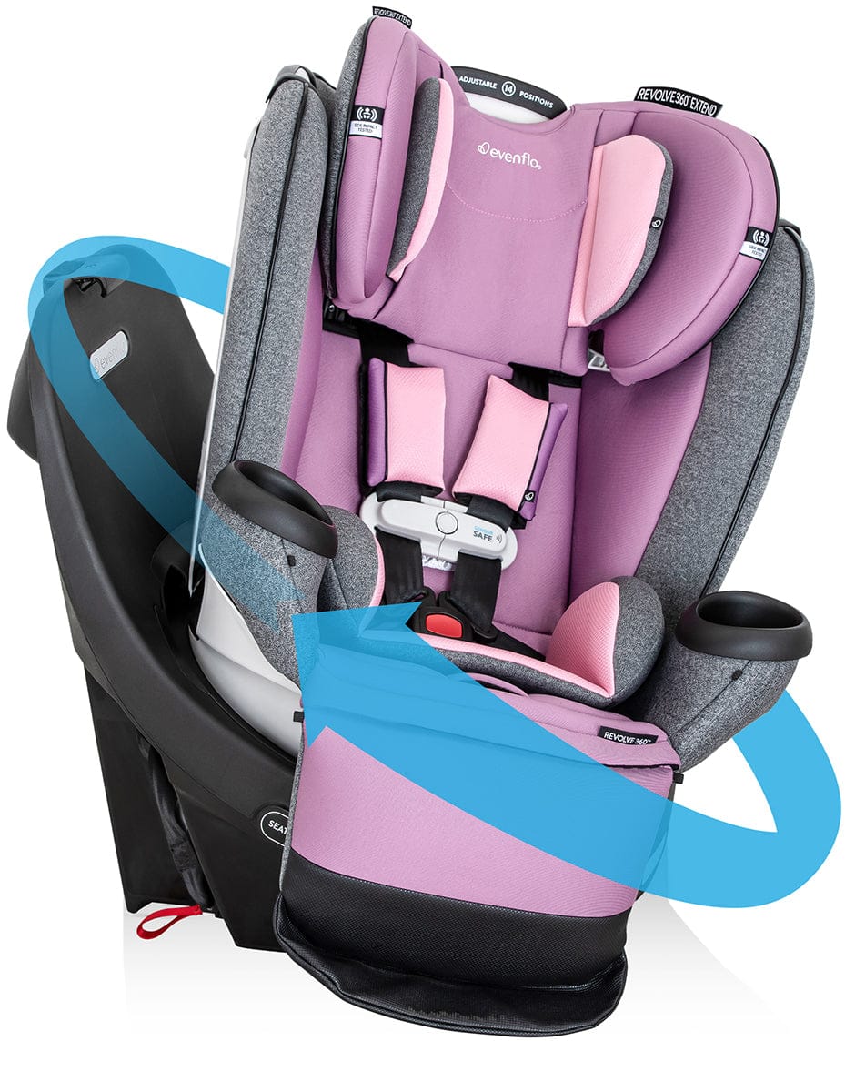 Evenflo GOLD SensorSafe Revolve360 Extend Rotating All-in-One Convertible Car Seat - Opal Pink