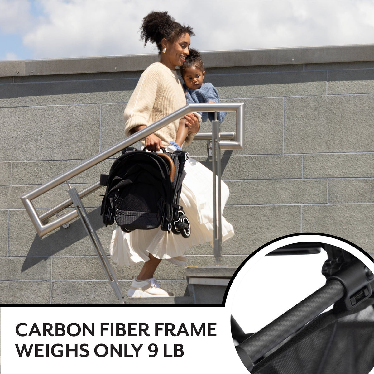 Evenflo Hummingbird Ultra-Lightweight Carbon Fiber Stroller - Caslon Green