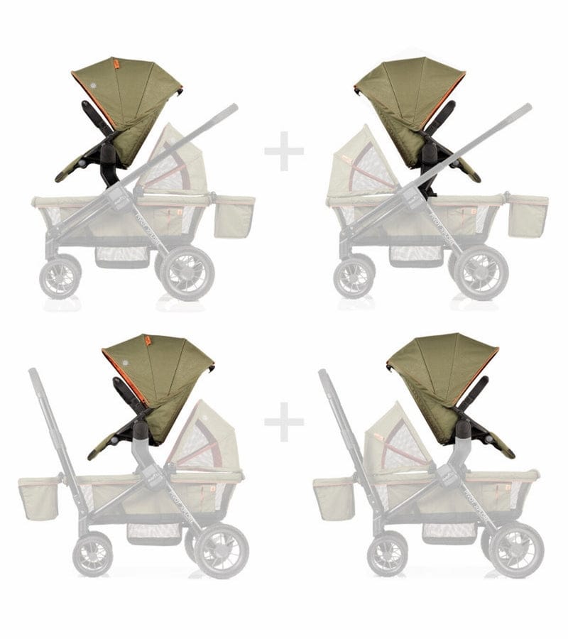 Evenflo Pivot Xplore All-Terrain Stroller Wagon + Second Seat Bundle - Gypsy