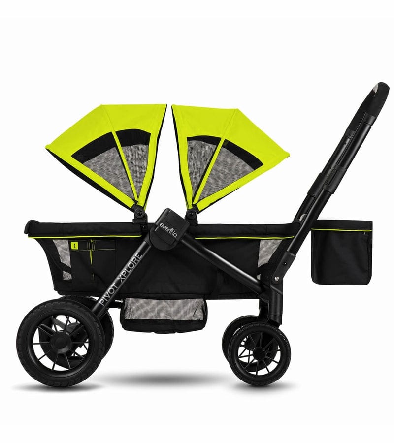 Evenflo Pivot Xplore All-Terrain Stroller Wagon + Second Seat Bundle - Wayfarer