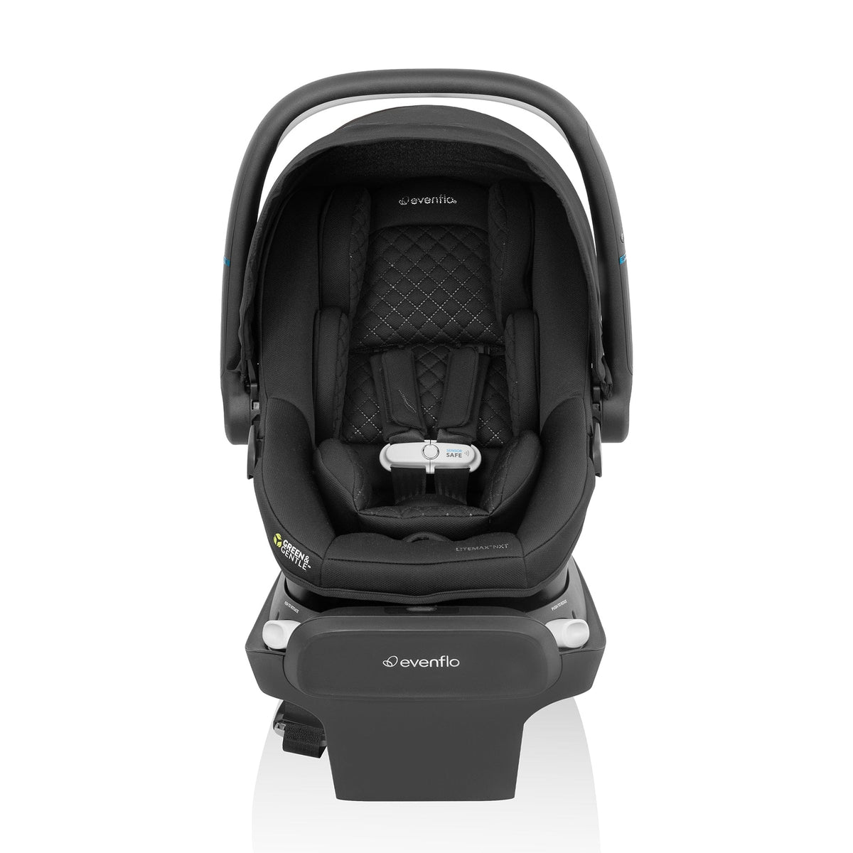 Evenflo Revolve180 LiteMax NXT Rotating Infant Car Seat with SensorySoothe - Jasper Black