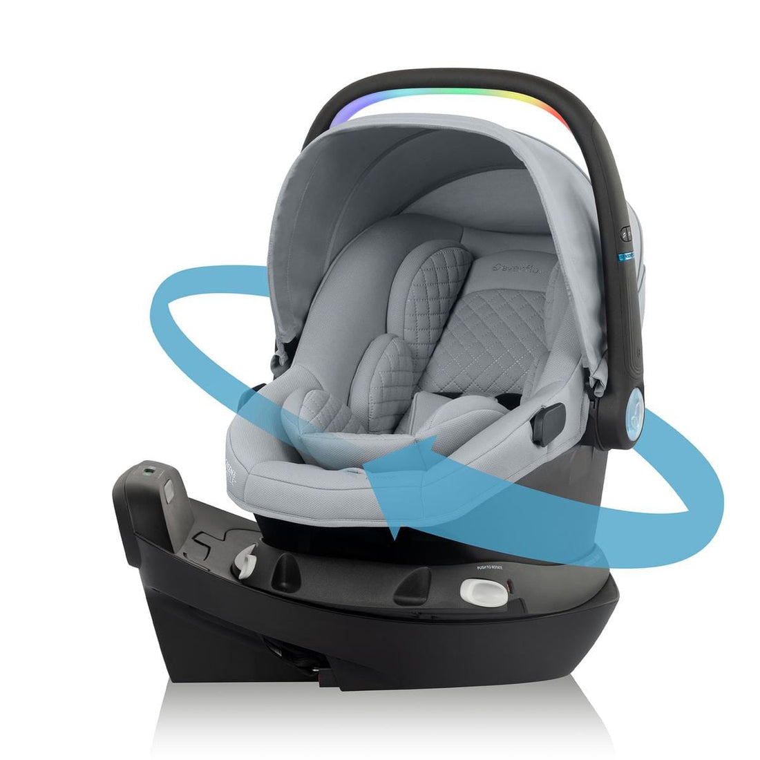 Evenflo Revolve180 LiteMax NXT Rotating Infant Car Seat with SensorySoothe - Quartz