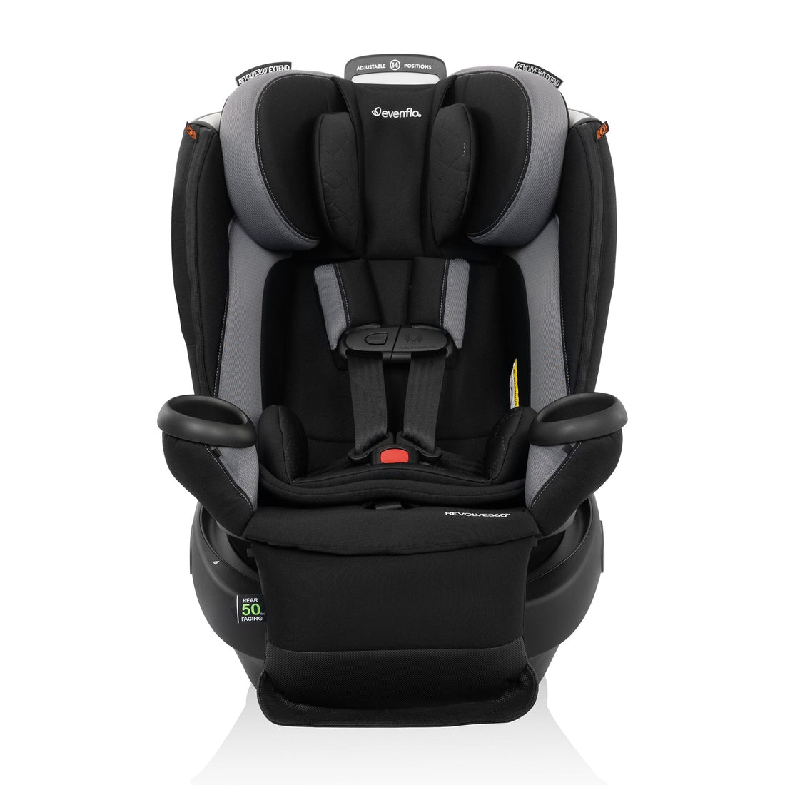 Evenflo Revolve360 Extend All-in-One Rotating Convertible Car Seat with Quick Clean Cover - Revere Gray