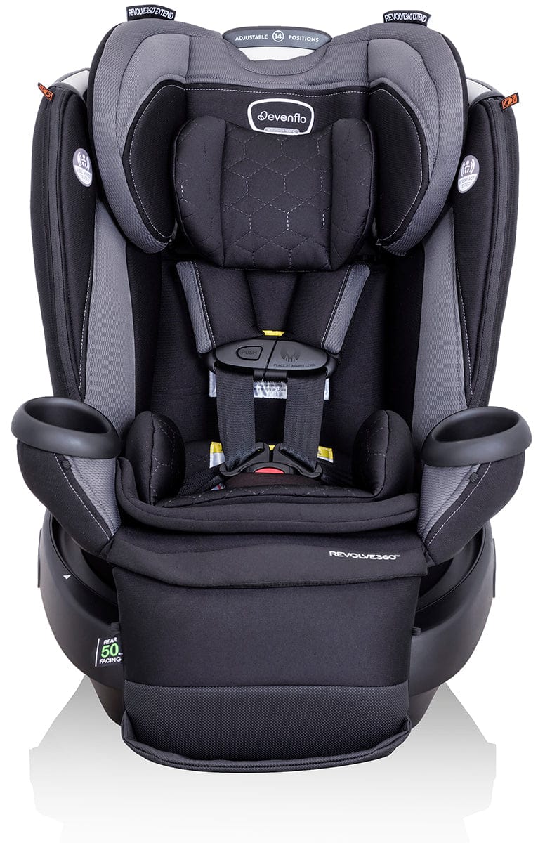 Evenflo Revolve360 Extend Rotating All-in-One Convertible Car Seat With Quick Clean Cover - Revere Gray