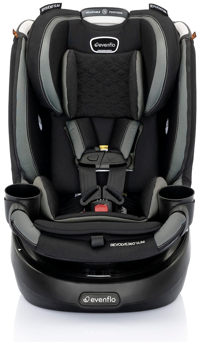 Evenflo Revolve360 Slim 2-in-1 Rotating Convertible Car Seat with Quick Clean Cover - Salem Black