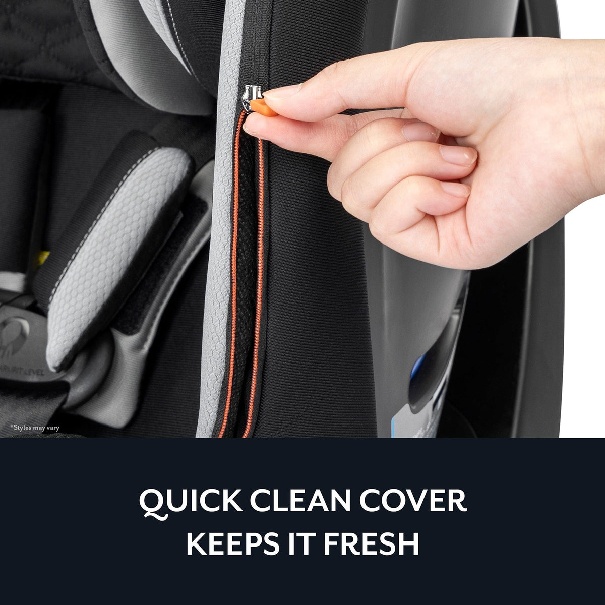Evenflo Revolve360 Slim 2-in-1 Rotating Convertible Car Seat with Quick Clean Cover - Stow Blue