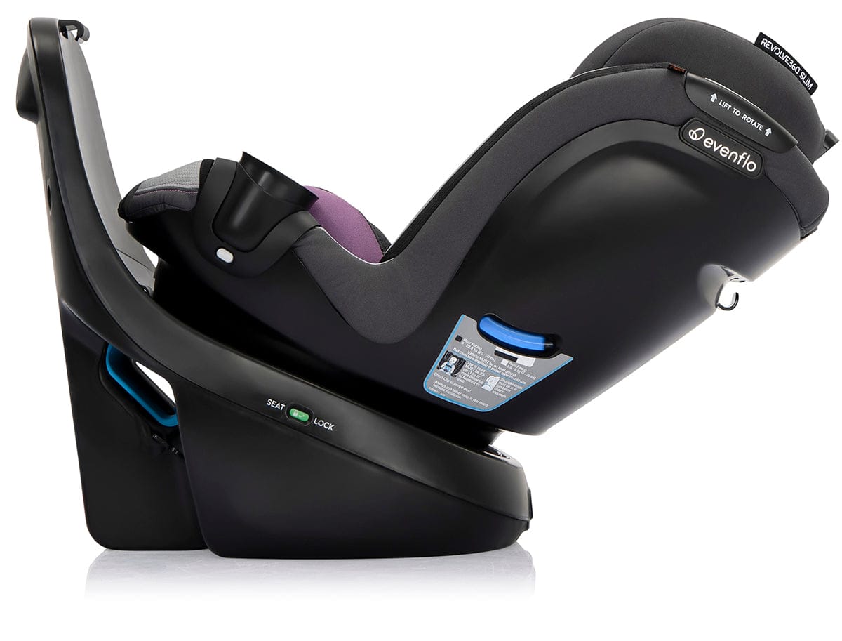 Evenflo Revolve360 Slim 2-in-1 Rotating Convertible Car Seat with Quick Clean Cover - Sutton Purple