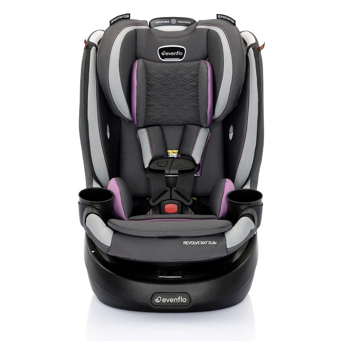 Evenflo Revolve360 Slim 2-in-1 Rotating Convertible Car Seat with Quick Clean Cover - Sutton Purple