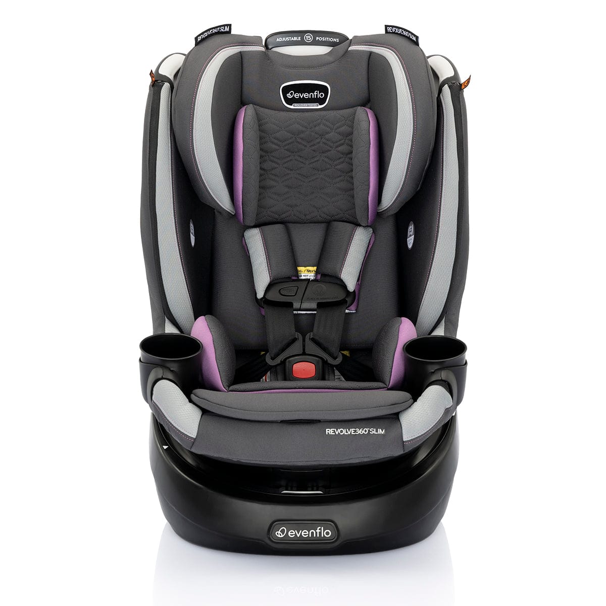 Evenflo Revolve360 Slim 2-in-1 Rotating Convertible Car Seat with Quick Clean Cover - Sutton Purple