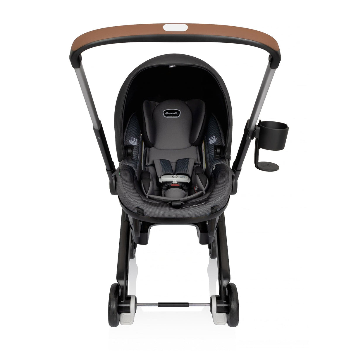Evenflo Shyft DualRide Infant Car Seat Stroller Combo with Carryall Storage - Boone Gray