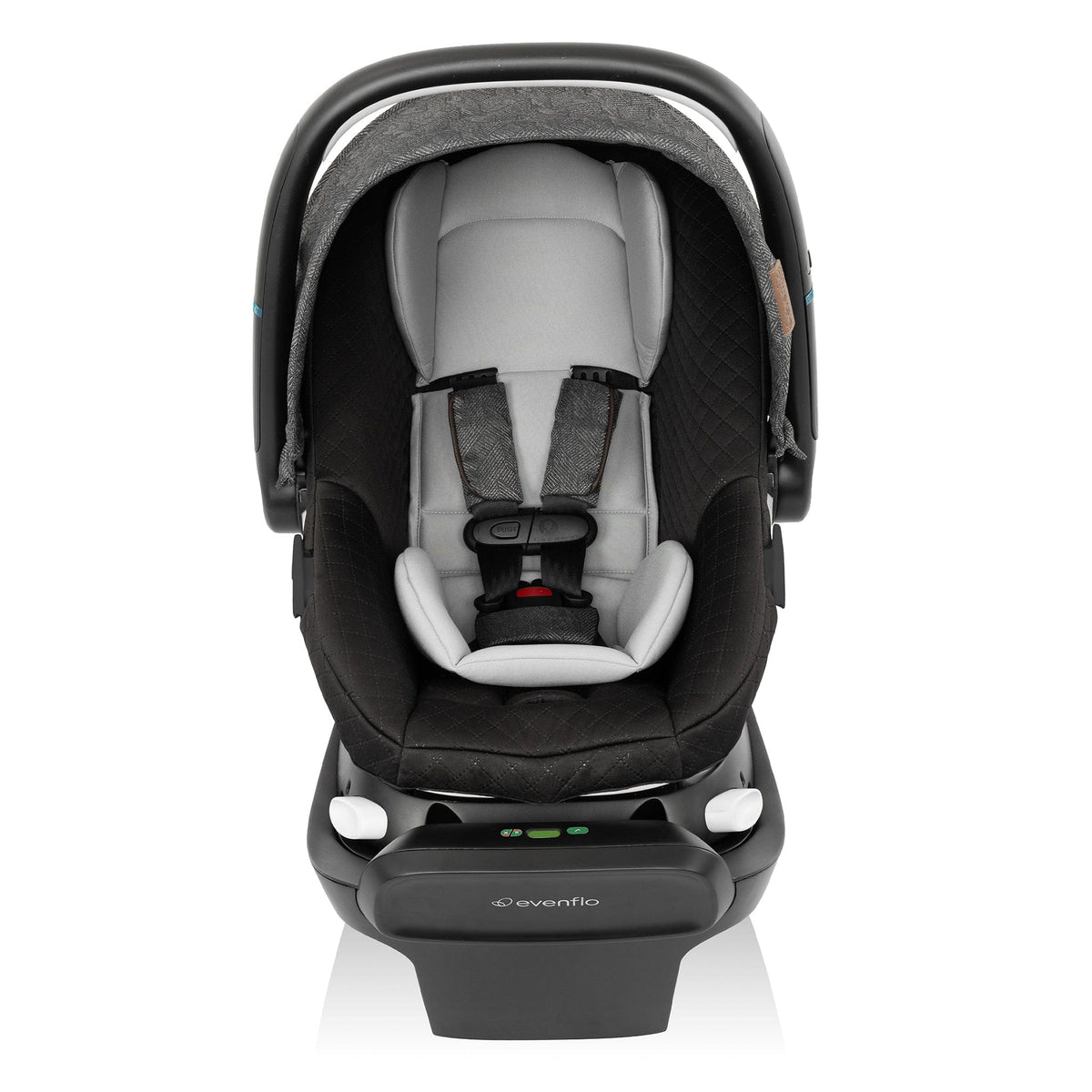 Evenflo Shyft Intuiti+ Stroller Travel System + Revolve180 LiteMax NXT with SensorySoothe - Angler Tweed