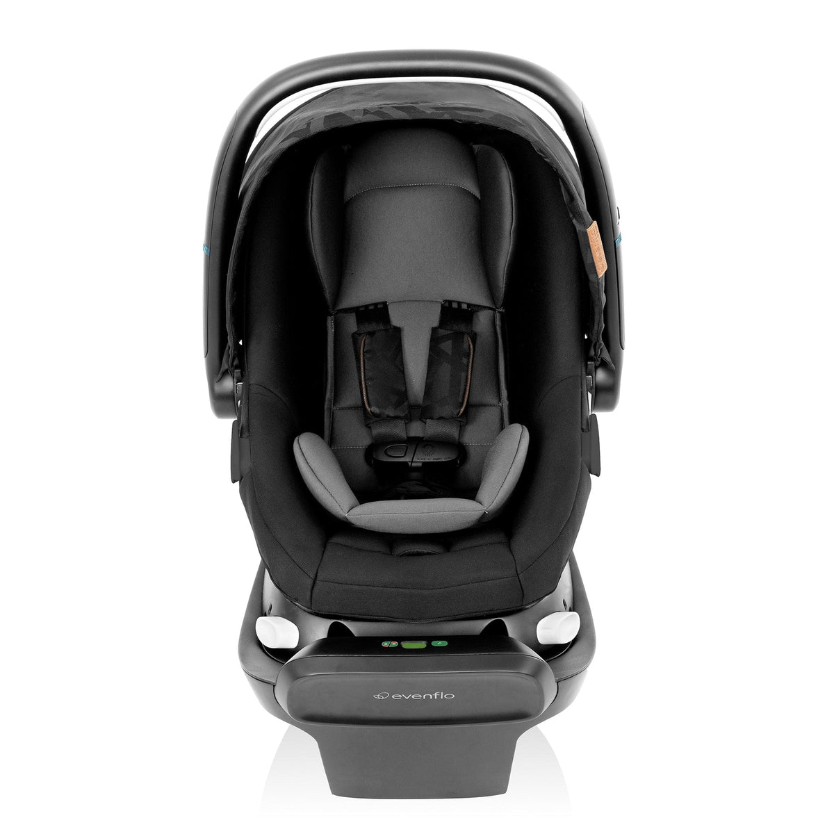 Evenflo Shyft Intuiti+ Stroller Travel System + Revolve180 LiteMax NXT with SensorySoothe - Dubhan Black