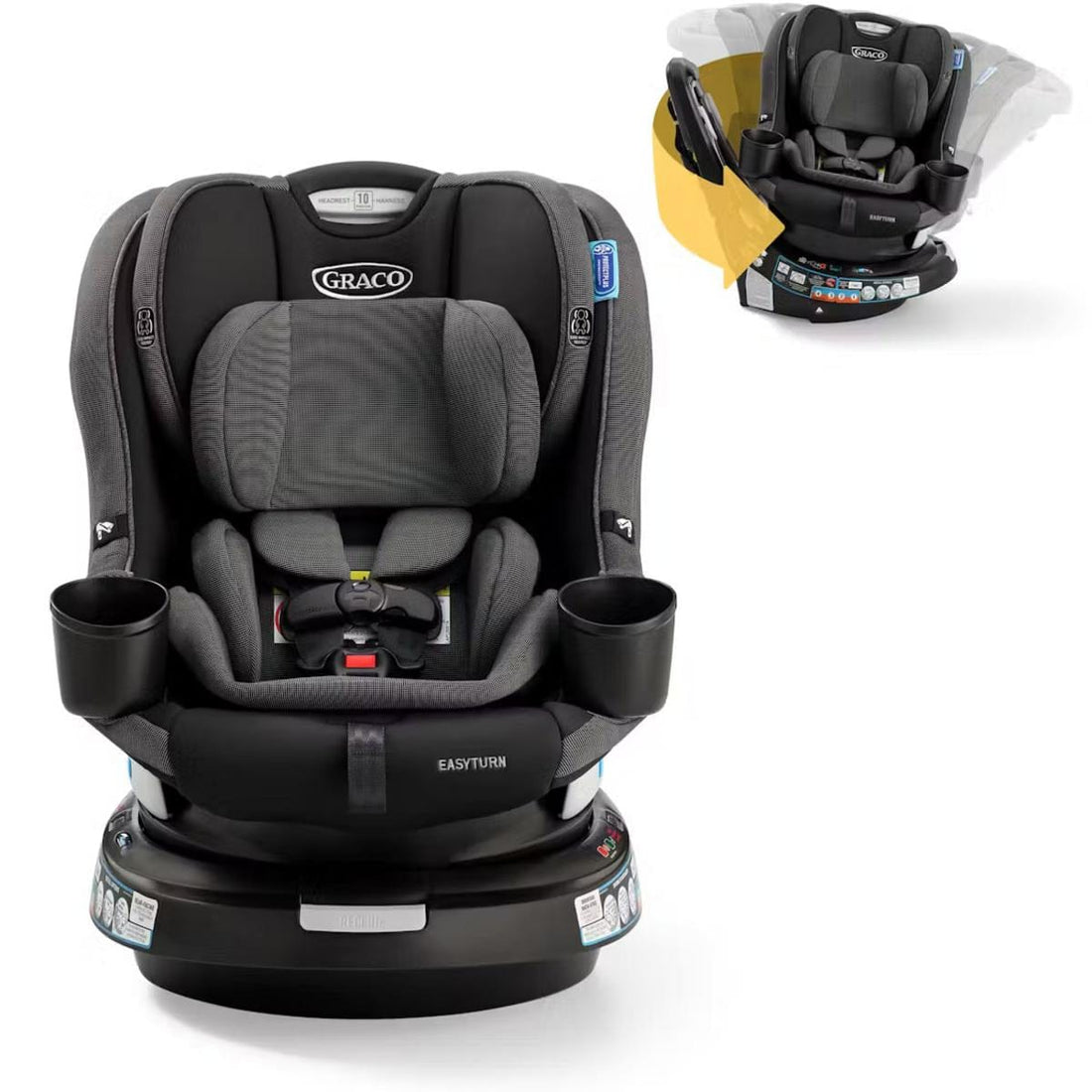 Graco EasyTurn 360 2-in-1 Rotating Convertible Car Seat - Cyran