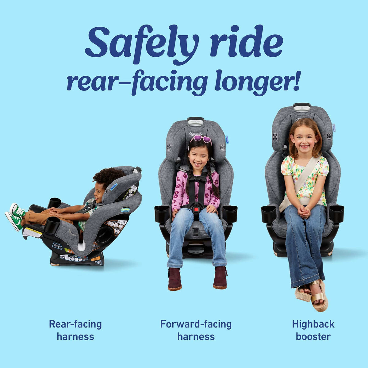 Graco Extend2Fit 3-in-1 Convertible Car Seat - Cullen