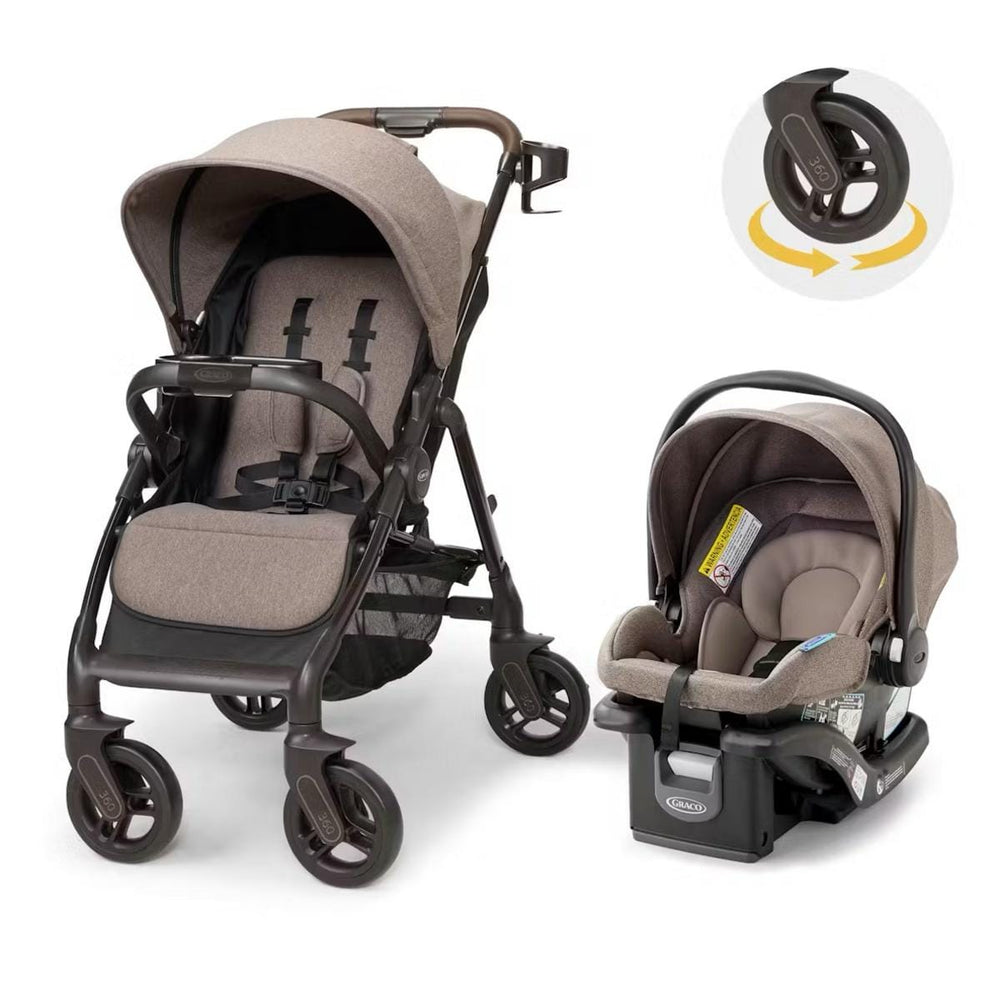 Graco Merge + SnugRide Lite DLX Stroller & Car Seat Travel System - Sable