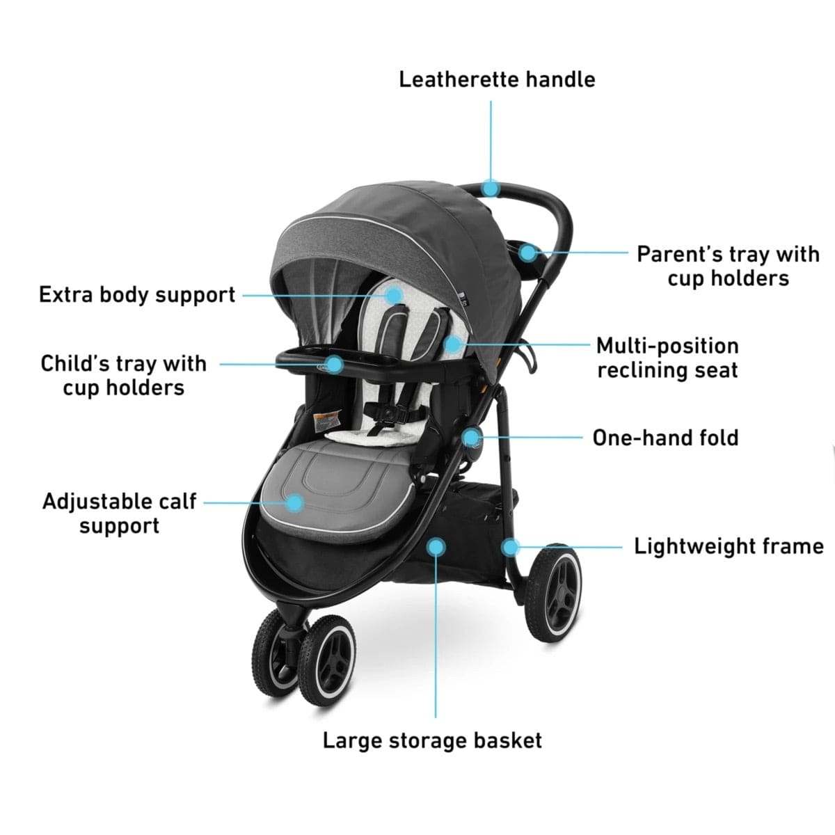 Graco Modes 3 Lite Platinum Stroller & Car Seat Travel System - Wit