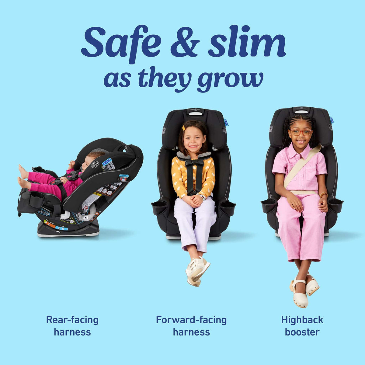 Graco SlimFit 3-in-1 Narrow Convertible Car Seat - Jarret