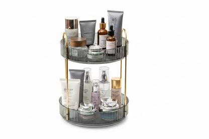 360° Rotating 2-Tier Makeup & Skincare Organizer