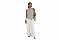 Women's Sleeveless Roll Neck Casual Top