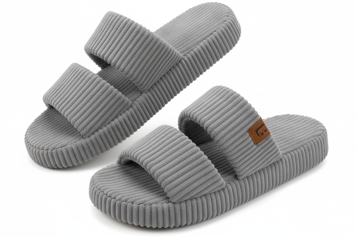 Women's Memory Foam Open Toe House Slippers