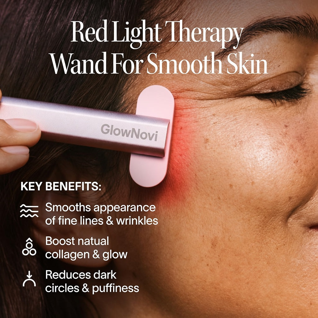 Red Light Therapy Wand 7-in-1 Face Eyes Neck Women