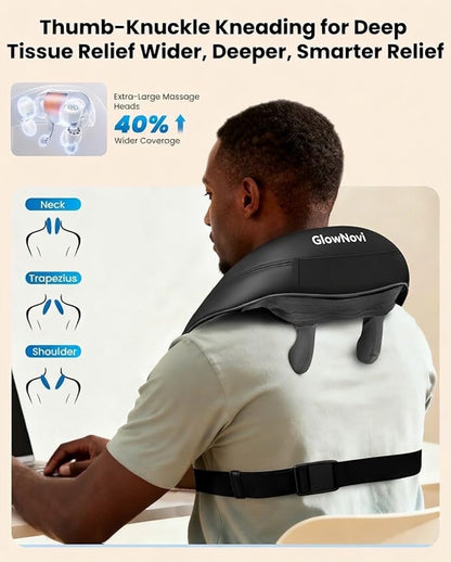 Neck Massager Cordless Shiatsu with Heat Deep Tissue Women