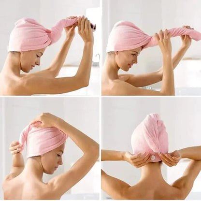 Microfiber Hair Towel Wrap for Women – 3 Pack
