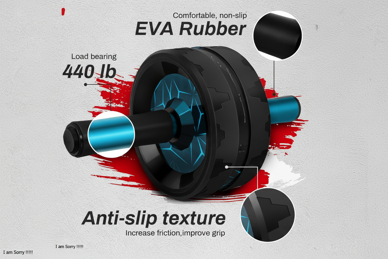 Ab Roller Wheel with Knee Pad for Core Training