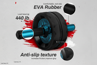 Ab Roller Wheel with Knee Pad for Core Training