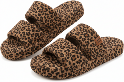 Women's Memory Foam Open Toe House Slippers