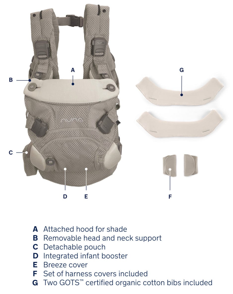 Nuna CUDL Clik 4-in-1 Baby Carrier - Fog