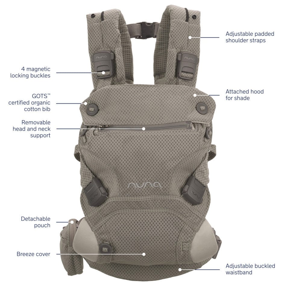 Nuna CUDL Clik 4-in-1 Baby Carrier - Fog