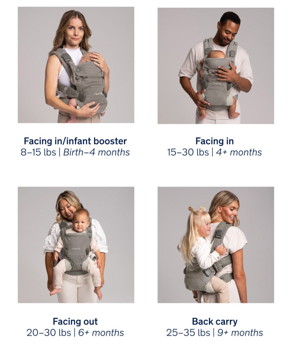 Nuna CUDL Clik 4-in-1 Baby Carrier - Fog