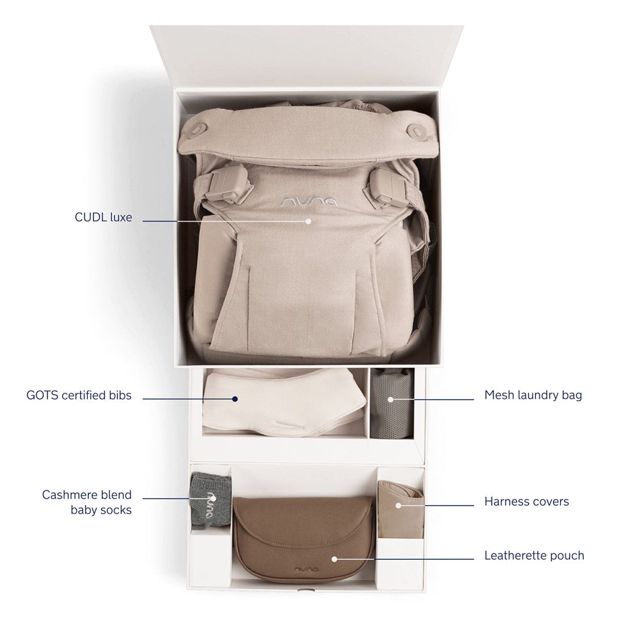 Nuna CUDL Luxe 4-in-1 Baby Carrier - Quartz