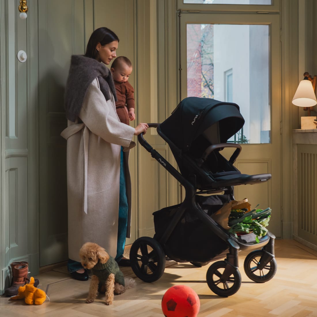 Nuna DEMI icon Stroller + PIPA RX Infant Car Seat Travel System - Caviar