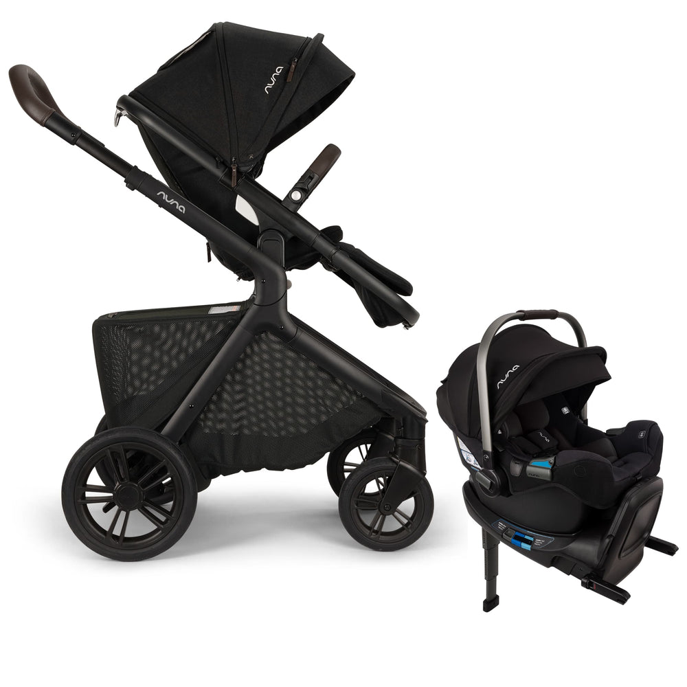 Nuna DEMI icon Stroller + PIPA RX Infant Car Seat Travel System - Caviar