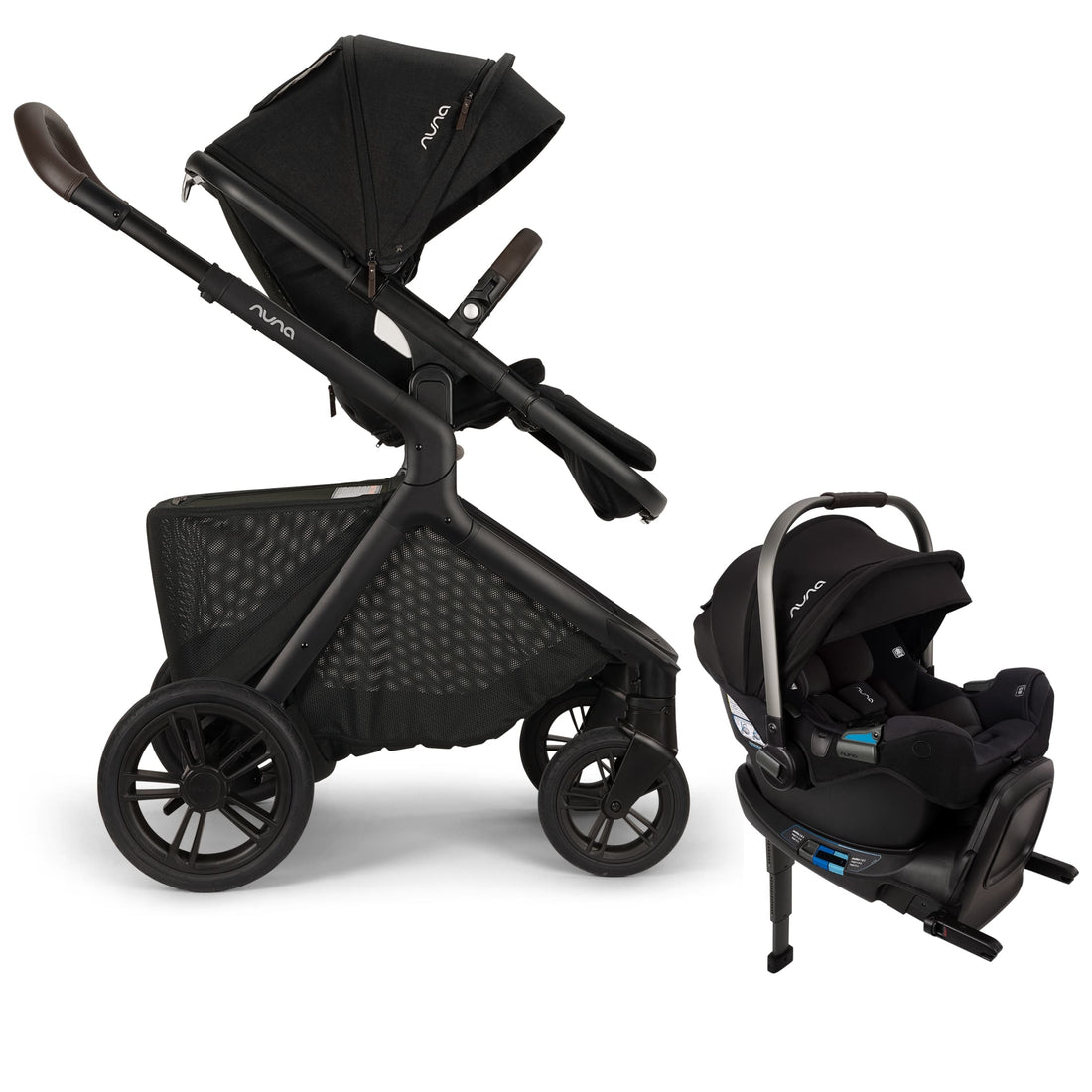 Nuna DEMI icon Stroller + PIPA RX Infant Car Seat Travel System - Caviar