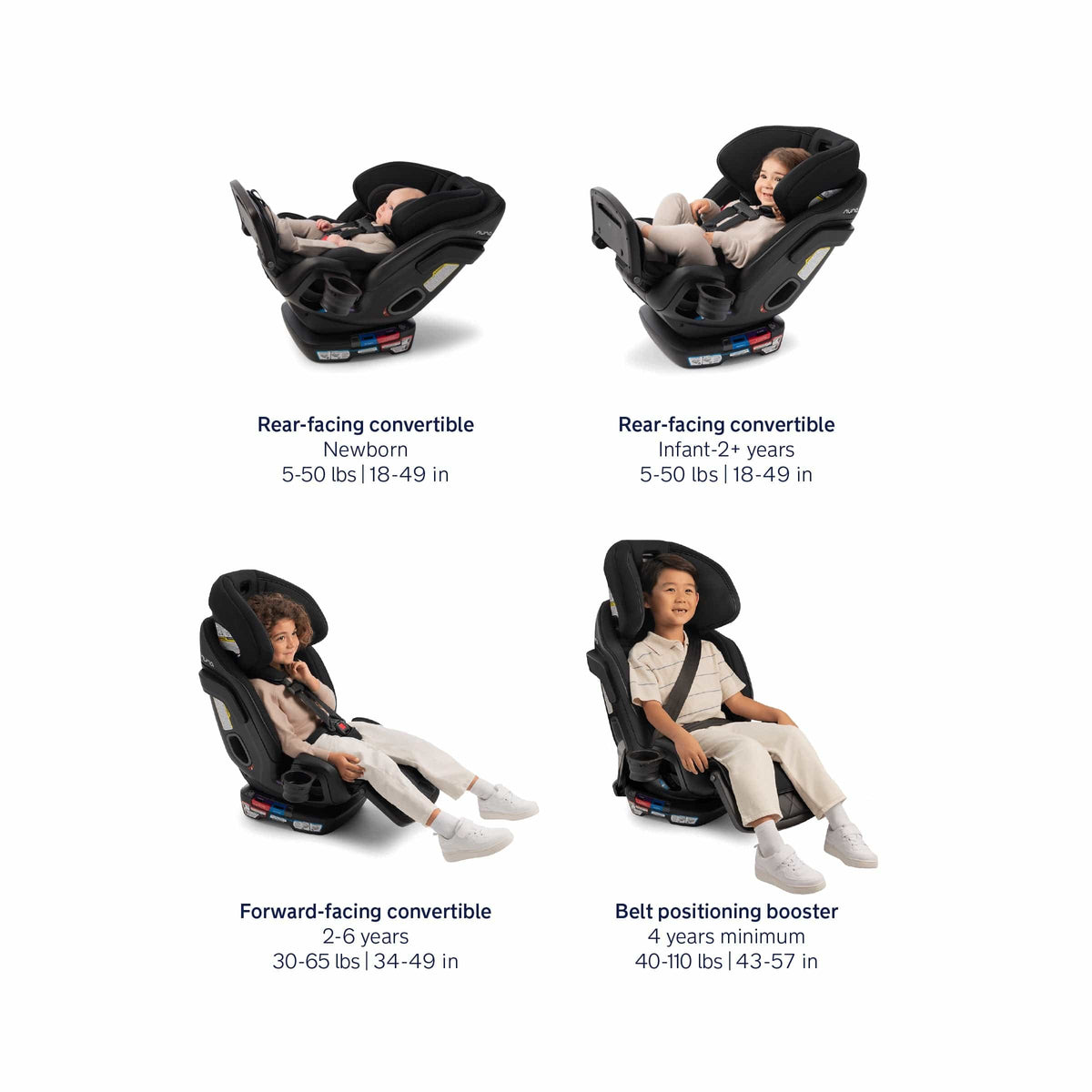 Nuna EXEC next All-In-One Convertible Car Seat - Granite