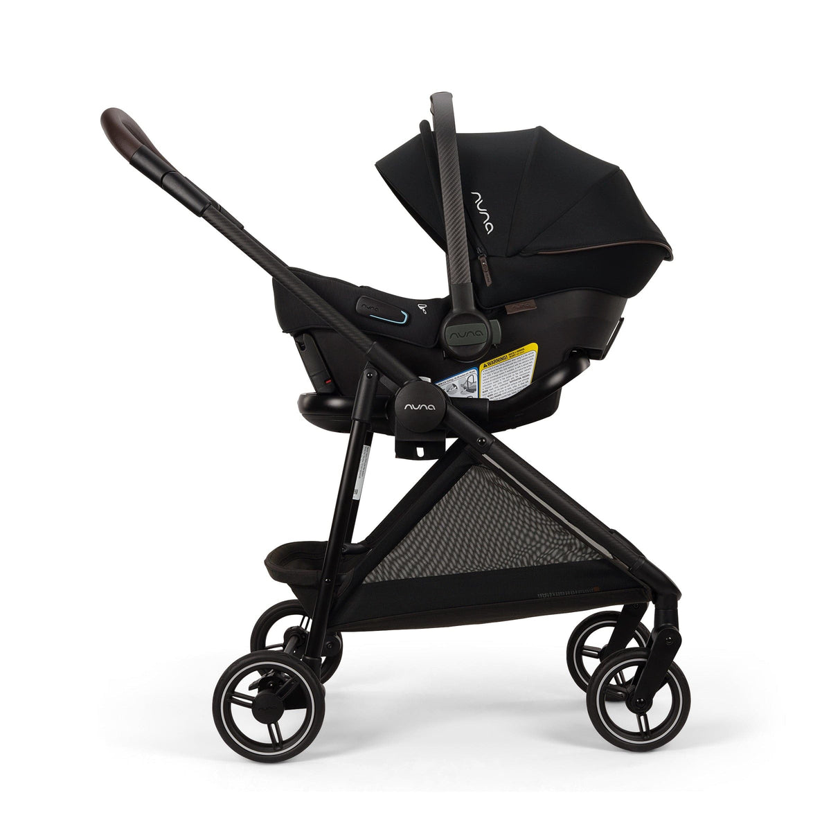 Nuna Flex Stroller Frame + PIPA urbn Baseless Infant Car Seat Travel System - Caviar