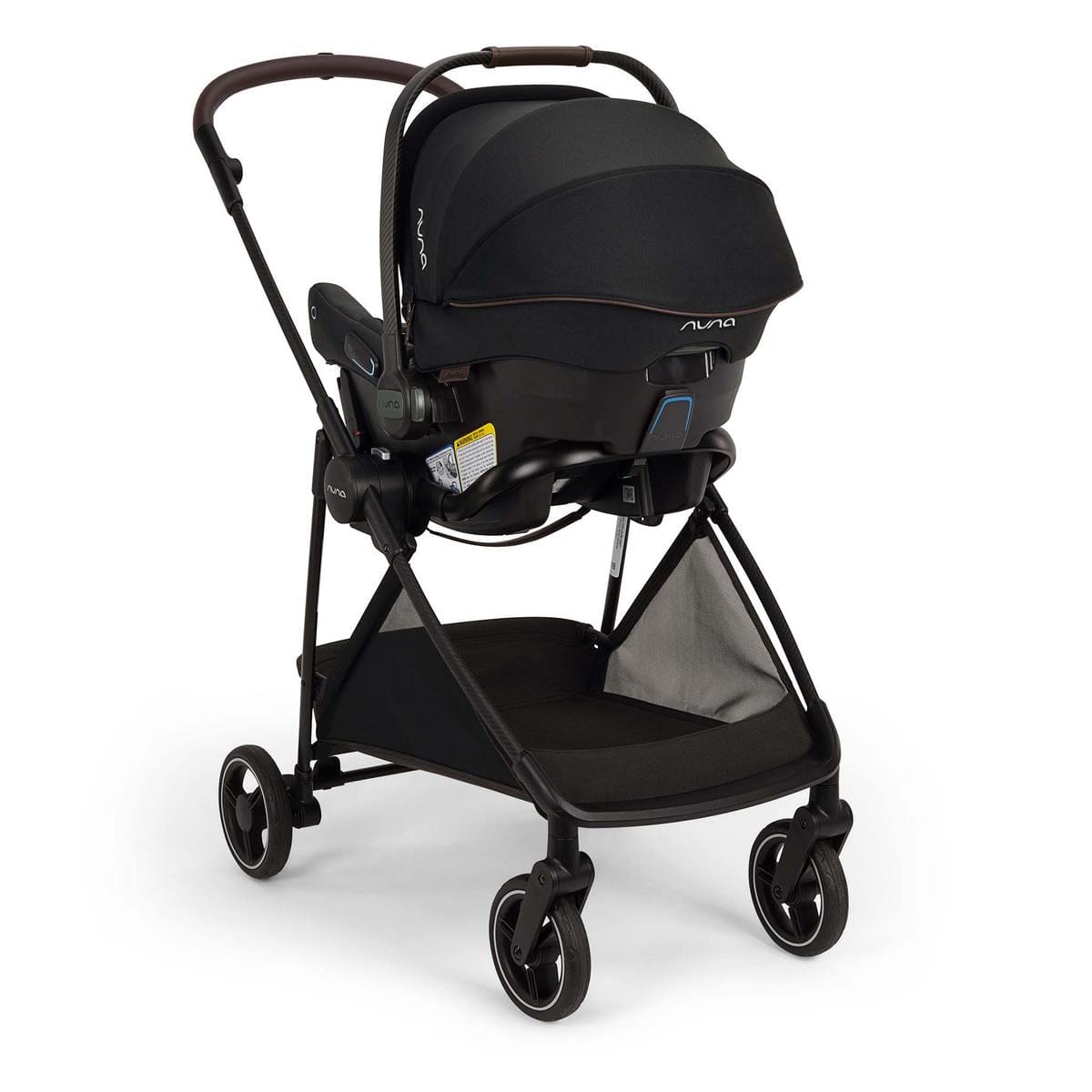 Nuna Flex Stroller Frame + PIPA urbn Baseless Infant Car Seat Travel System - Caviar