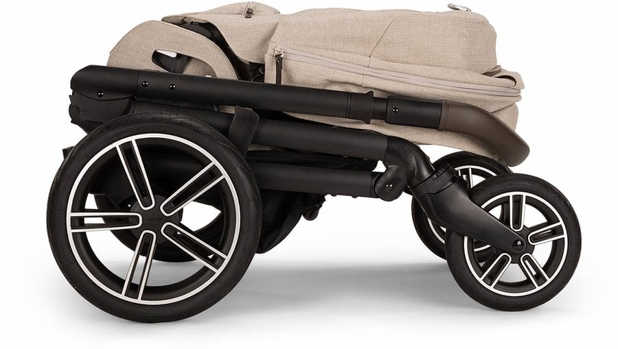 Nuna MIXX next with Magnetic Buckle + PIPA aire RX Stroller & Car Seat Travel System Bundle - Biscotti / Biscotti