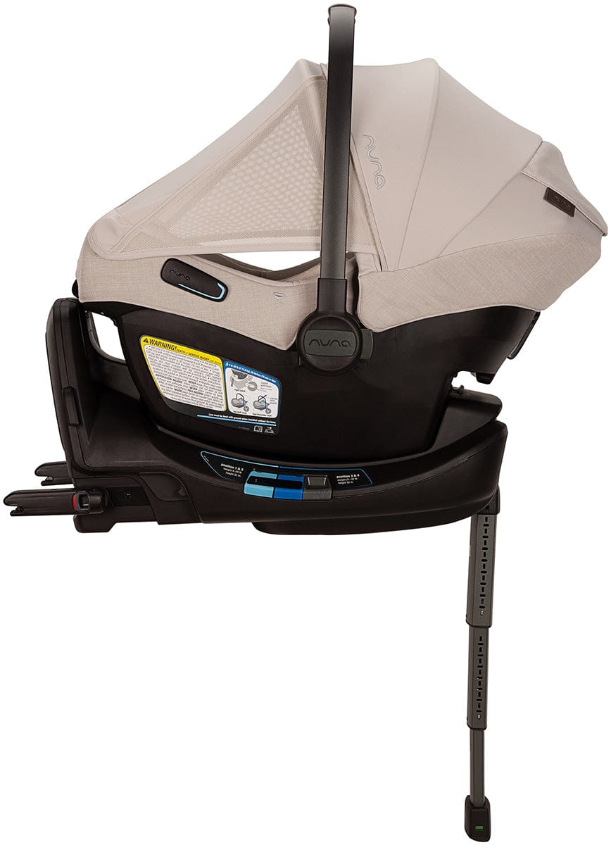 Nuna PIPA aire RX Infant Car Seat + PIPA RELX Base with Load Leg - Biscotti